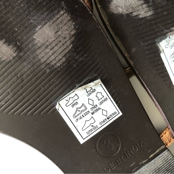 ASOS Copper T-Strap Twisted Leather Sandals - Picture 11 of 13